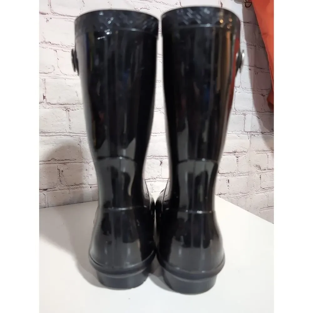 UGG Sienna Women's Sz 7 Black Rubber Rain Boots